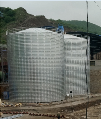 洛隆粮食钢板仓的安装全过程不用热焊接